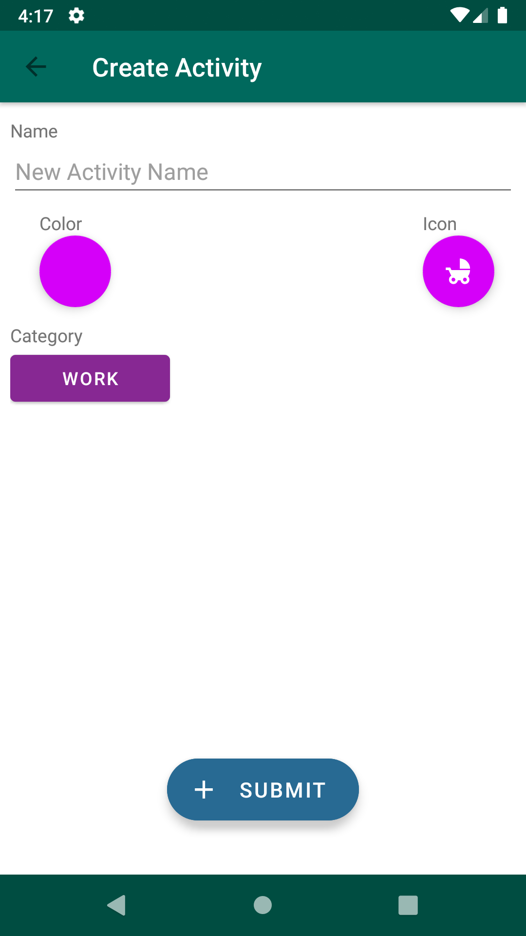create activity